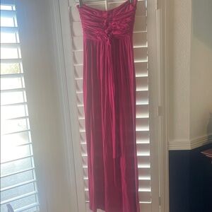 Elegant Pink Strapless Dress